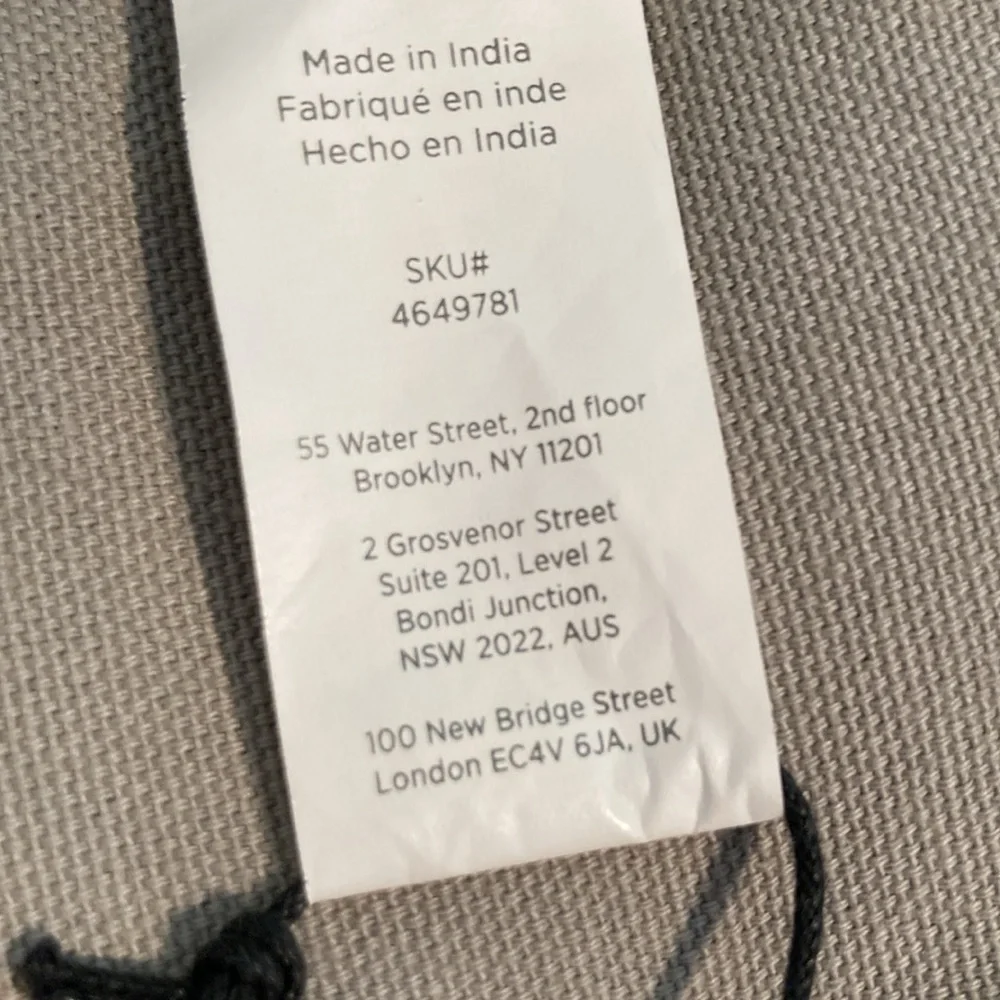 West elm decorative pillow pleated 20” grey cotton